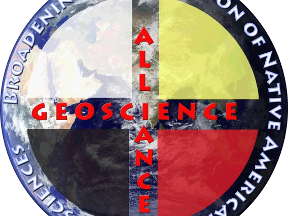 Logo for the Geoscience Alliance reads: Broadening Participation of Native Americans in the Geosciences