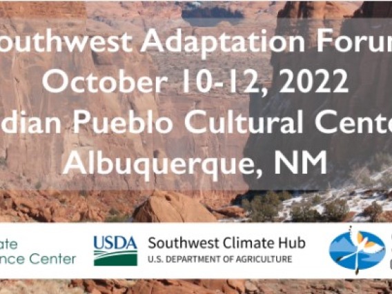 Southwest Adaptation Forum flyer dated for October 10-12, 2022.