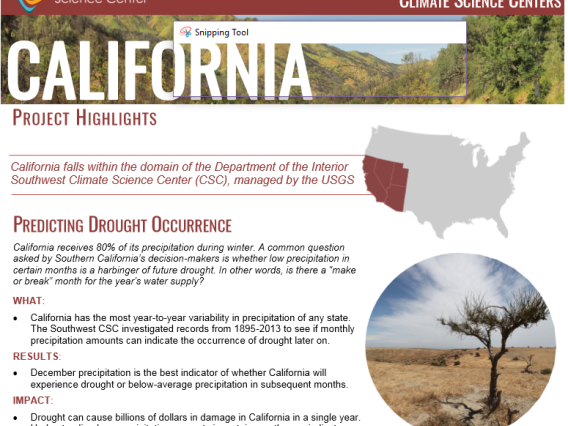 California Drought Fact Sheet screenshot