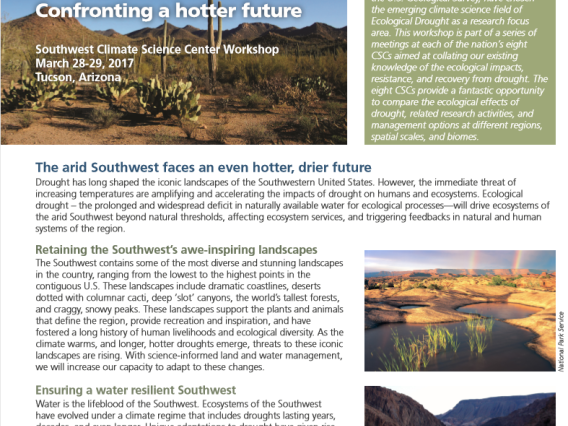 Drought in the Southwest Workshop Fact Sheet screenshot