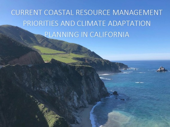 Cover page of Current Coastal Resource Management report