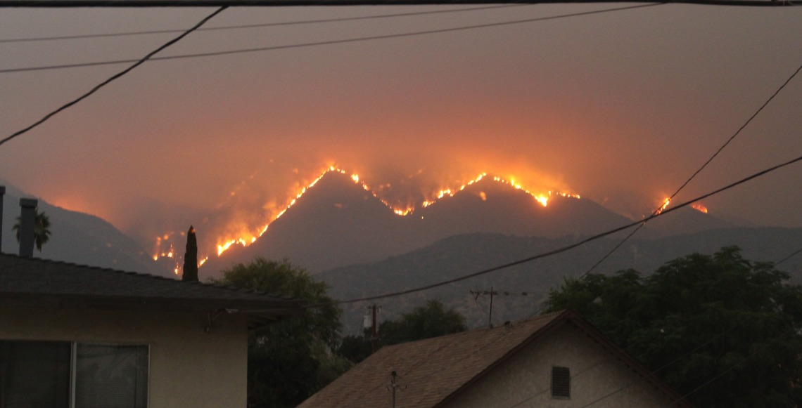 Bobcat Fire viewed from Monrovia, California