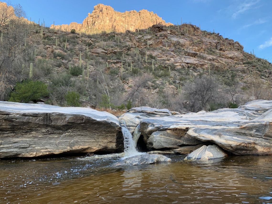Running water in Arizona mountain range