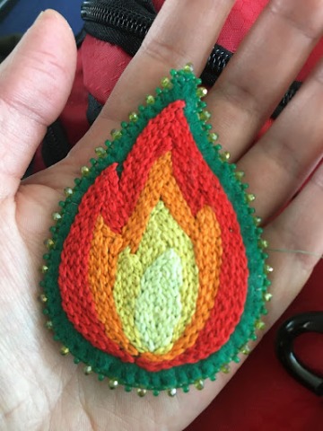 Anissa Embroidered Fire